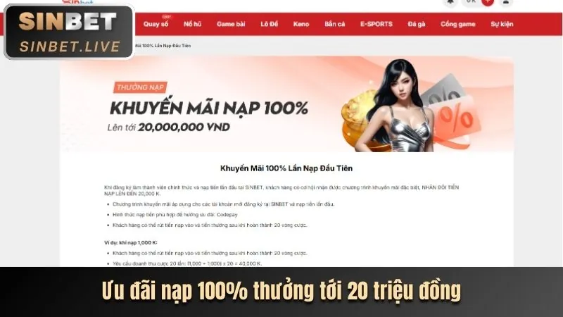 Minh họa chương trình hoàn trả thể thao 1.2% không giới hạn W9BET CODE